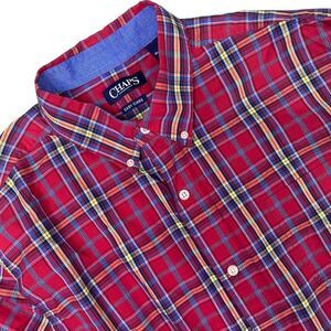 Chaps Plaid Button Down Shirt Size Extra Large
